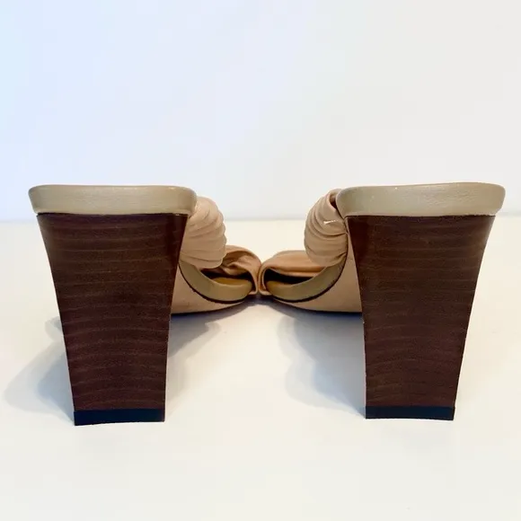 New Trina Turk Meadows Tan Mule Sandals Size 8