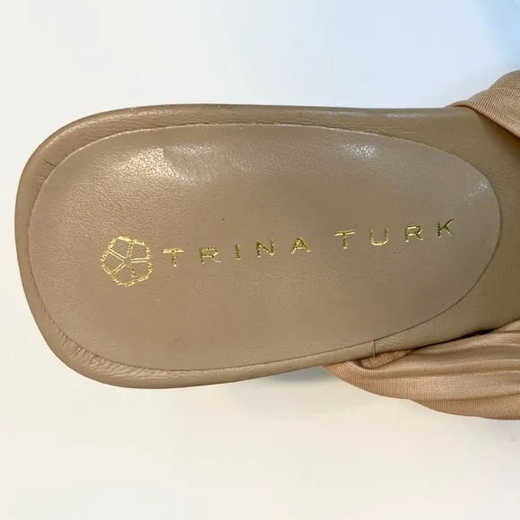 New Trina Turk Meadows Tan Mule Sandals Size 8