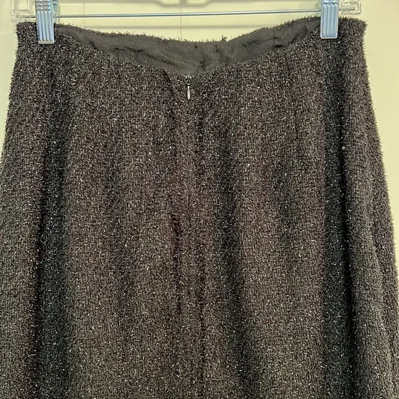 NEW Tuckernuck Pomander Place Black Tweed Laurelle Midi Skirt Shimmering MEDIUM