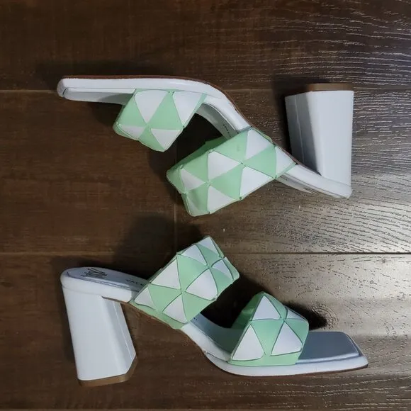 NEW Valentina Rangoni Sandals Womens 8.5 Chic Modern Retro 70s Summer Designer