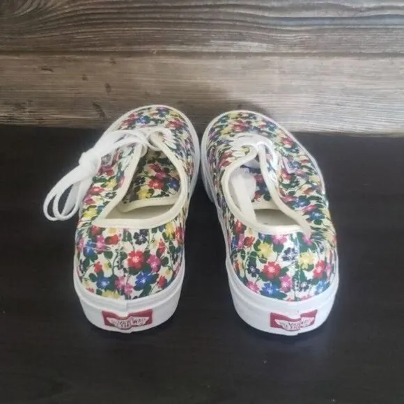 New Vans Authentic Multi Floral White Sneakers