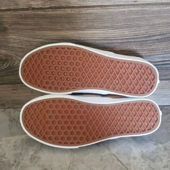 New Vans Classic Slip Checkerboard Pastel Yellow White Sneakers Laceless Casual