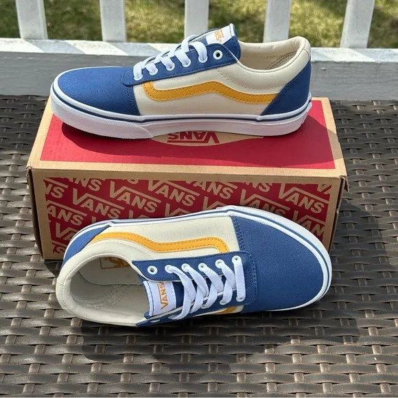 New Vans Kids' Ward Sneakers, VARSITY BIJOU BLUE, Unisex Youth