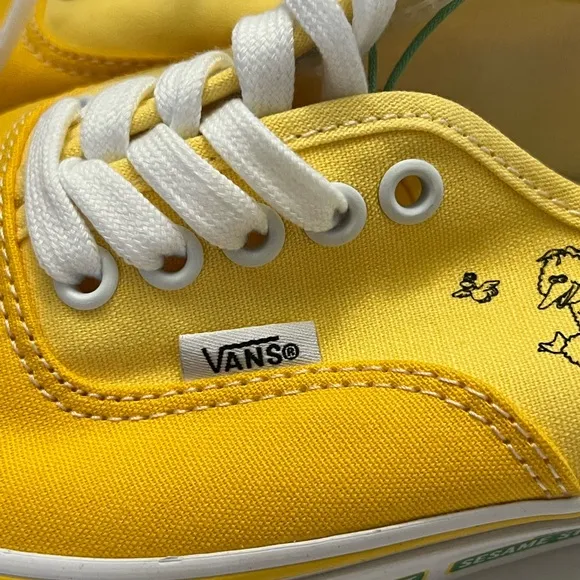 NEW Vans Sesame Street X Authentic Yellow Sneakers  SZ - W8 / M6.5