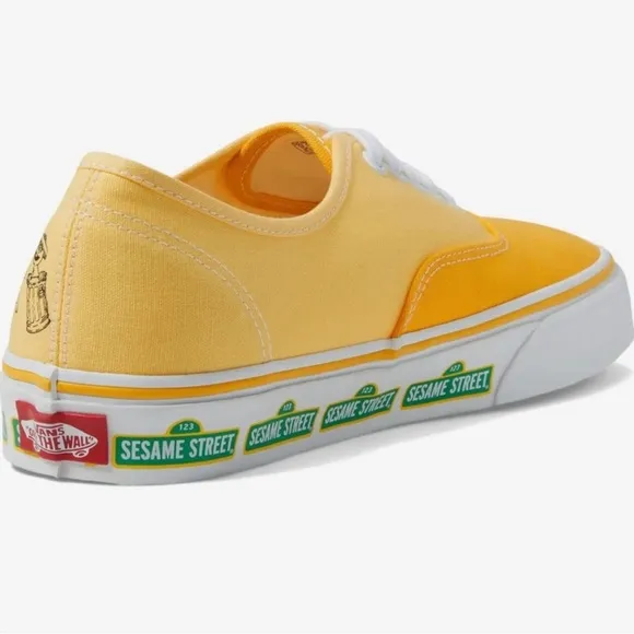 NEW Vans Sesame Street X Authentic Yellow Sneakers  SZ - W8 / M6.5
