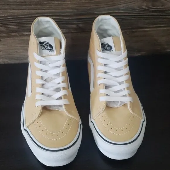 New Vans Sk8 Hi Color Theory Honey Peach High Top Sneakers
