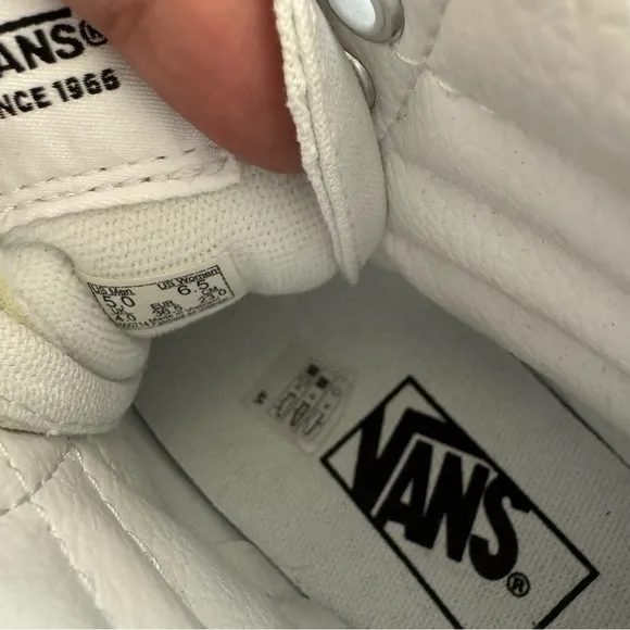 New Vans Sk8-Hi Tapered Canvas White Stacked High-Top Sneakers Size 6.5