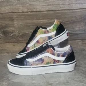 New Vans Skate Old Skool Tie Die Black White Sneakers