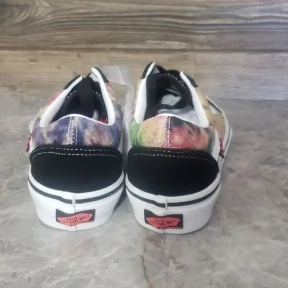 New Vans Skate Old Skool Tie Die Black White Sneakers