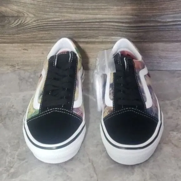 New Vans Skate Old Skool Tie Die Black White Sneakers