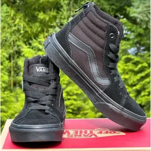 NEW Vans Youth Preschool Fillmore Casual Sneakers Black Canvas Suede - 11