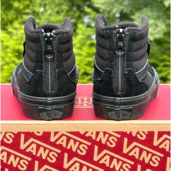 NEW Vans Youth Preschool Fillmore Casual Sneakers Black Canvas Suede - 11