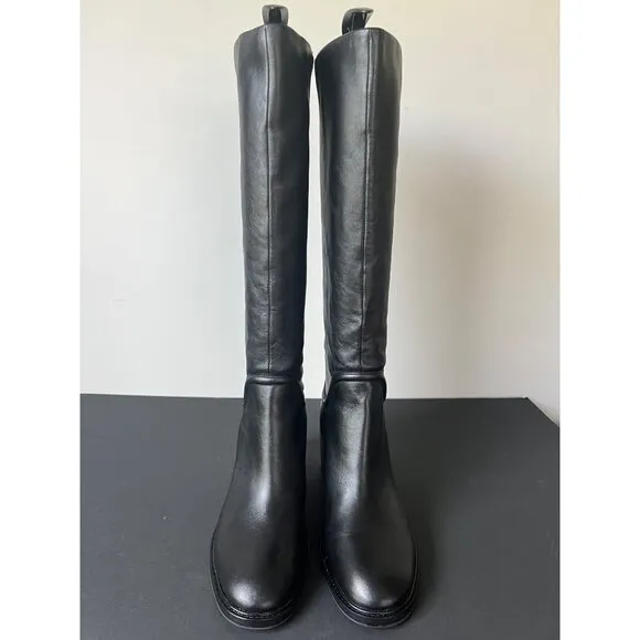 NEW VINCE Fabian BLACK LEATHER RIDING BOOTS SIZE 9.5