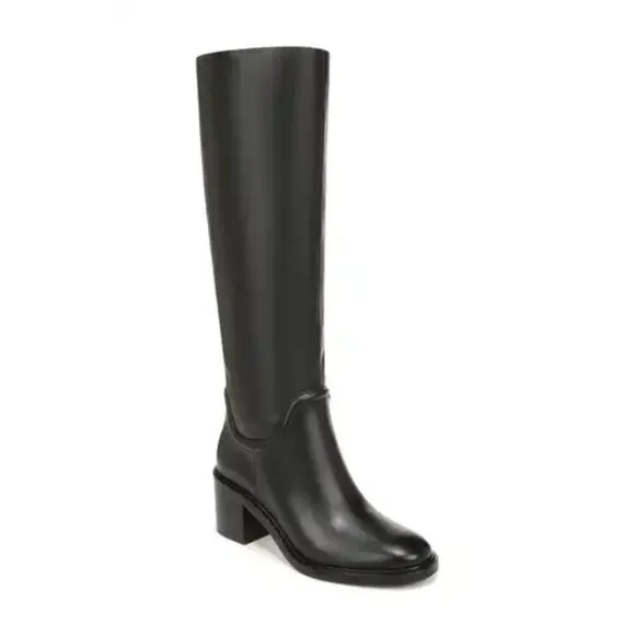 NEW VINCE Fabian BLACK LEATHER RIDING BOOTS SIZE 9.5