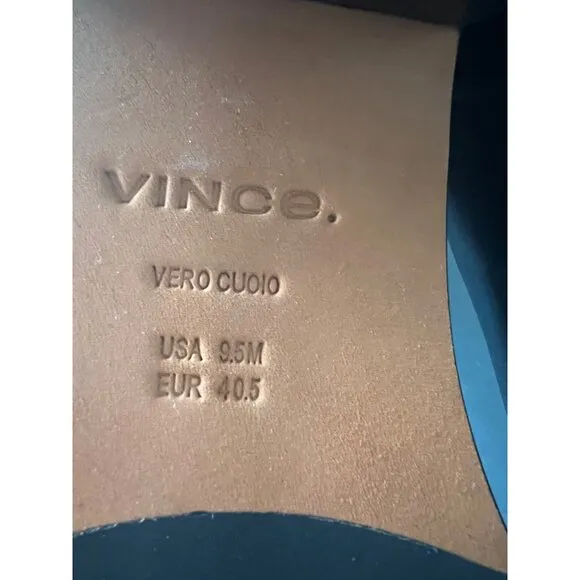 NEW VINCE Fabian BLACK LEATHER RIDING BOOTS SIZE 9.5
