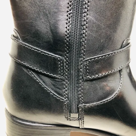 New W/Box Clarks Plaza Market Leather Riding Boots