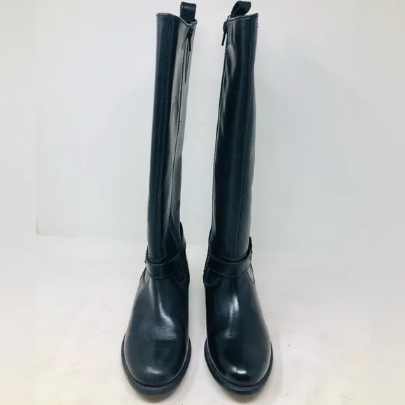 New W/Box Clarks Plaza Market Leather Riding Boots