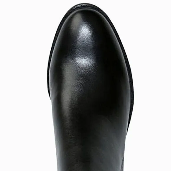New w/Box Sam Edelman Paxten Black Leather Tall Knee High Riding Boots Size 5.5