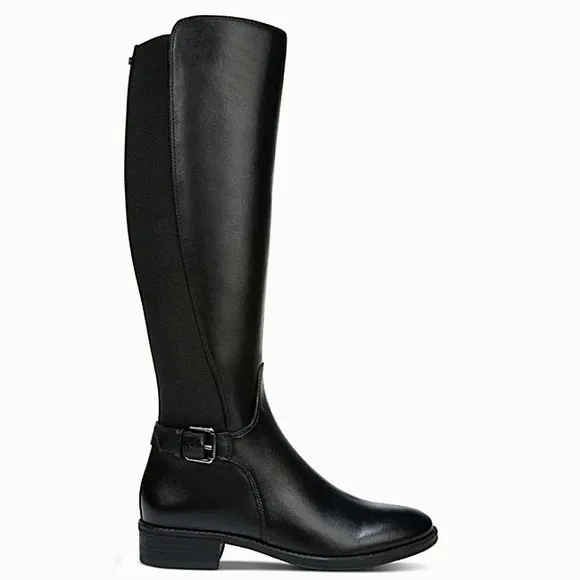 New w/Box Sam Edelman Paxten Black Leather Tall Knee High Riding Boots Size 5.5