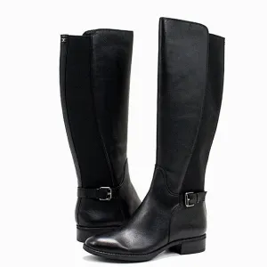 New w/Box Sam Edelman Paxten Black Leather Tall Knee High Riding Boots Size 5.5