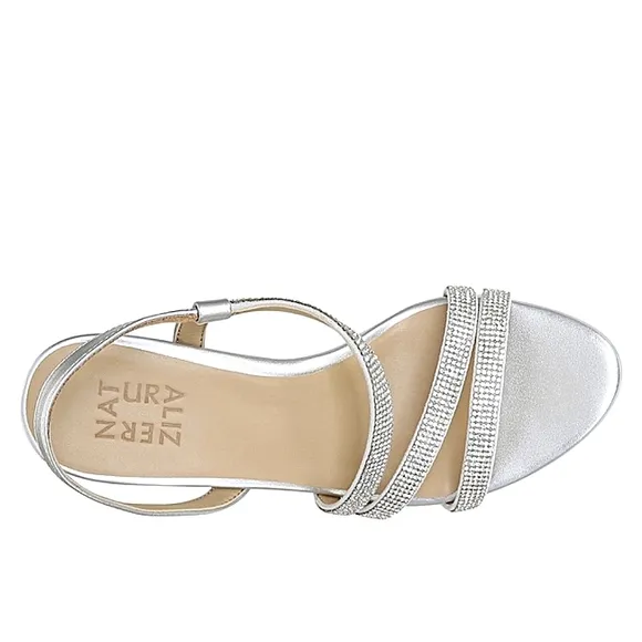 New w/o Box Naturalizer Brenta2 Strappy Rhinestone Dress Sandals Size 8.5