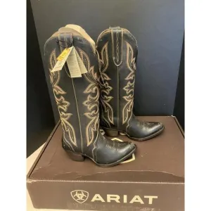 New! Womens Ariat Belinda Stretch Fit Beduino Black Western Boots. Size 6.5.