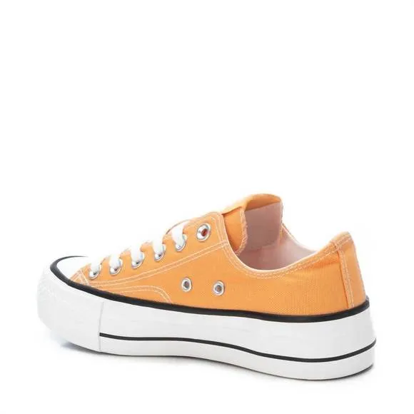 NEW XTI women's canvas sneakers in orange