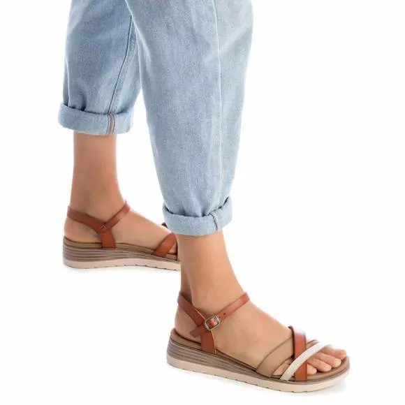 NEW XTI women's strappy comfort sandals in brown