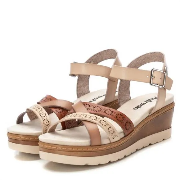 NEW XTI women's wedge sandals in beige