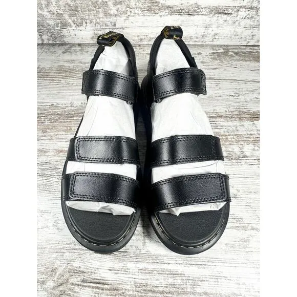 NEW Youth Dr. Martens Klaire Y Black Strappy Sandals Sz 5