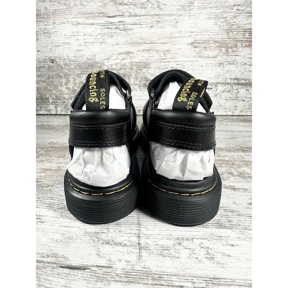 NEW Youth Dr. Martens Klaire Y Black Strappy Sandals Sz 5