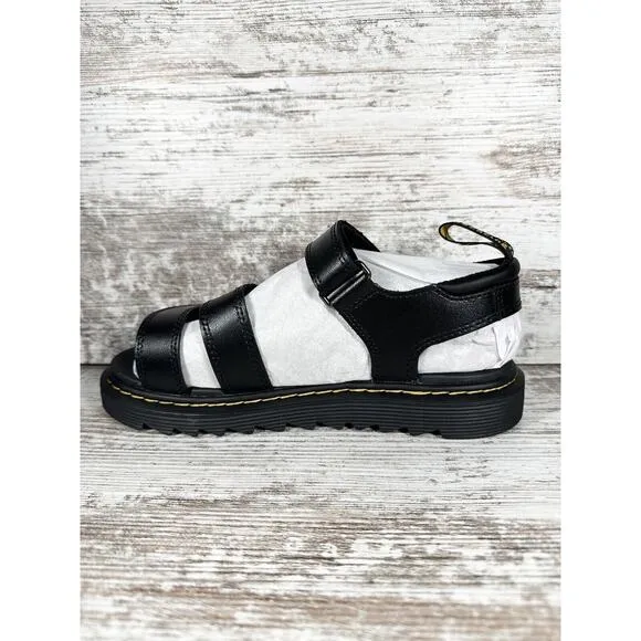 NEW Youth Dr. Martens Klaire Y Black Strappy Sandals Sz 5