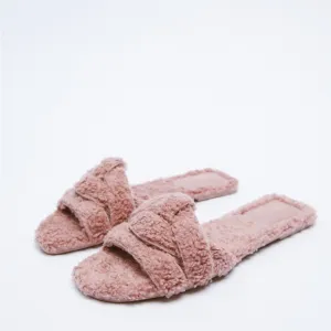 NEW Zara Fabric Crossover Pink Sandals 2627/810 Size 10