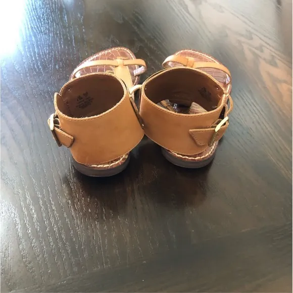 NEW🌟SAM EDELMAN 6.5 Ginette Gold and Tan Gladiator Women's Sandals nude cuff