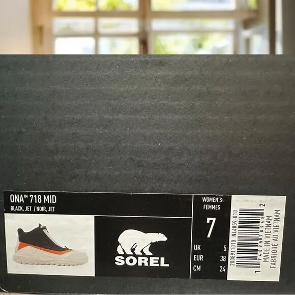 New SOREL Women's ONA 718 Mid Sneakers - Size 7 EU 38