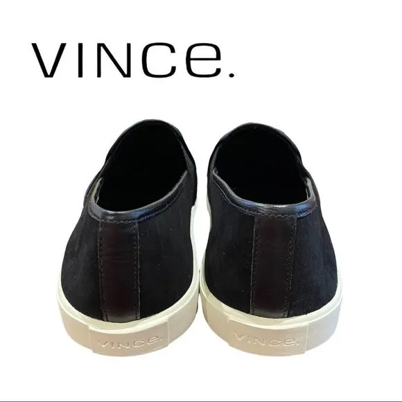 NEW Vince Women's &quot;Preston&quot; Black Suede Leather Loafers Sneakers 8 8.5 9 9.5 10
