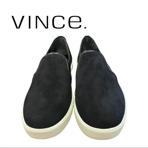 NEW Vince Women's &quot;Preston&quot; Black Suede Leather Loafers Sneakers 8 8.5 9 9.5 10