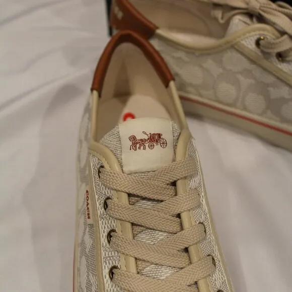NIB COACH WOMEN'S PLATFORM CITYSOLE TE‎ SNEAKERS SZ 10 IVORY/CHALK
