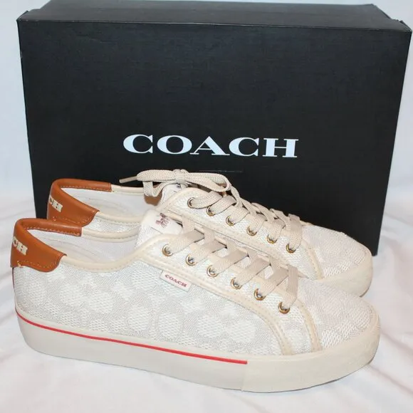 NIB COACH WOMEN'S PLATFORM CITYSOLE TE‎ SNEAKERS SZ 10 IVORY/CHALK
