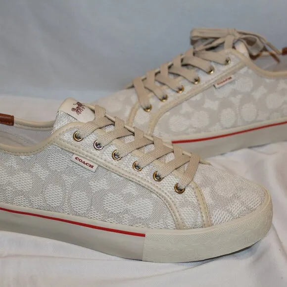 NIB COACH WOMEN'S PLATFORM CITYSOLE TE‎ SNEAKERS SZ 10 IVORY/CHALK