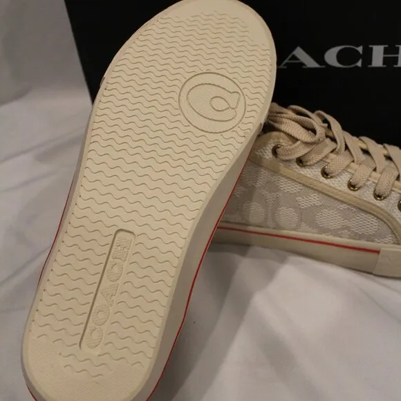 NIB COACH WOMEN'S PLATFORM CITYSOLE TE‎ SNEAKERS SZ 10 IVORY/CHALK