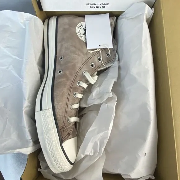 NIB! Converse Sneaker Chuck Taylor Men's 12 High Top Washed Kava Bliss A02585C