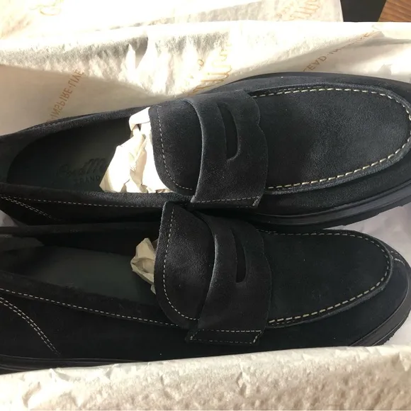NIB Good Man Brand Lexington Loafers in Navy Suede Blue - Size 10