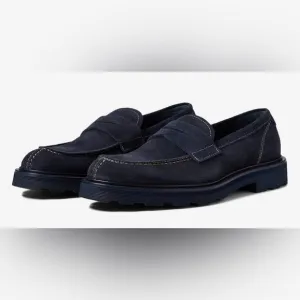 NIB Good Man Brand Lexington Loafers in Navy Suede Blue - Size 10