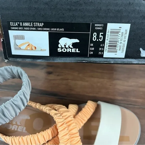 NIB - SOREL Ella II Ankle Strap Sandals - Size 8.5