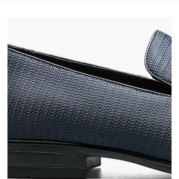:NIB Stacy Adams Tazewell navy Loafers w/ Tassels &amp; Memory Foam Size 13M slip-on