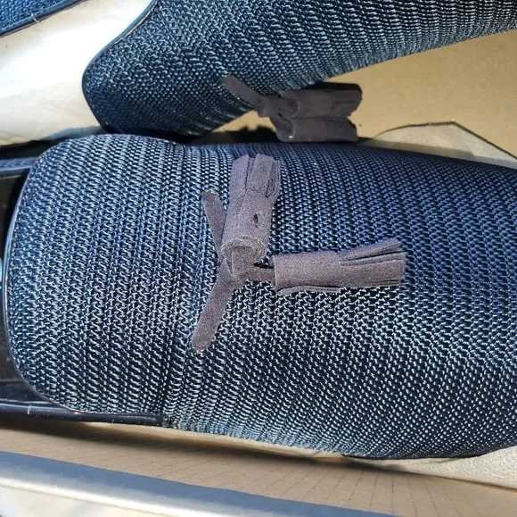 :NIB Stacy Adams Tazewell navy Loafers w/ Tassels &amp; Memory Foam Size 13M slip-on