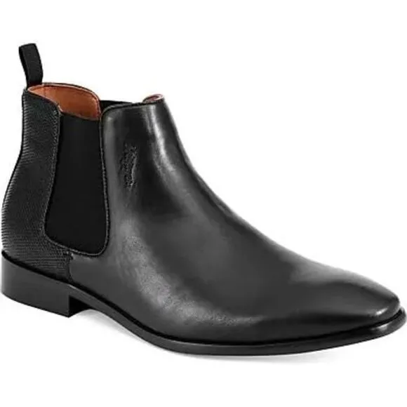 NIB Tommy Hilfiger Sz 9.5 Sesame Square‎ Toe Chelsea Black Boots.