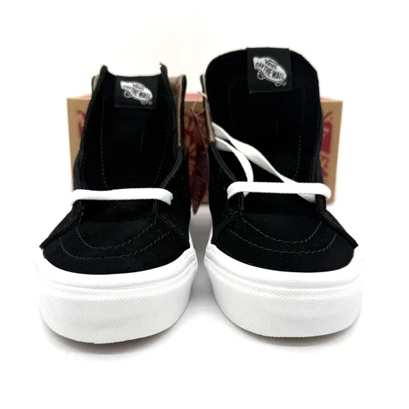 NIB Vans Sk8-Hi Check Research Suede Skate Sneakers In Brown &amp; Black M 4.5, W 6