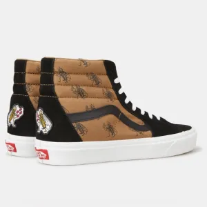 NIB Vans Sk8-Hi Check Research Suede Skate Sneakers In Brown &amp; Black M 4.5, W 6